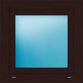 Fenster 69,5x69,5 cm Braun genarbt