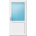 Nebeneingangstür 100 x 200 cm 2/3 Glas Weiß