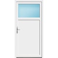 Nebeneingangstür 100 x 202 cm 1/3 Glas Weiß