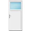 Nebeneingangstür 84 x 180 cm 1/3 Glas Weiß