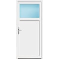 Nebeneingangstür 87 x 193 cm 1/3 Glas Weiß