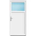 Nebeneingangstür 87 x 182 cm 1/3 Glas Weiß