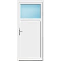 Nebeneingangstür 88 x 203 cm 1/3 Glas Weiß