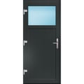 Nebeneingangstür 90 x 200 cm 1/3 Glas Anthrazit genarbt