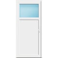 Nebeneingangstür 90 x 200 cm 1/3 Glas Weiß