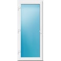 Nebeneingangstür 90 x 210 cm Vollglas Weiß