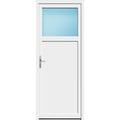 Nebeneingangstür 90 x 226 cm 1/3 Glas Weiß
