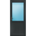 Nebeneingangstür 98 x 224 cm 2/3 Glas Anthrazit genarbt