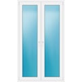 Zweiflügelige Terrassentür 120 x 208 cm Weiß