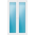 Zweiflügelige Terrassentür 120 x 209 cm Weiß