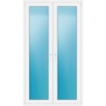 Zweiflügelige Terrassentür 122 x 216 cm Weiß