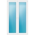 Zweiflügelige Terrassentür 130 x 213 cm Weiß