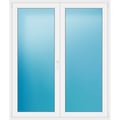 Zweiflügelige Terrassentür 160 x 190 cm Weiß