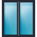 Zweiflügelige Terrassentür 180 x 200 cm Anthrazit genarbt