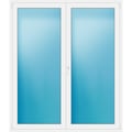 Zweiflügelige Terrassentür 180 x 210 cm Weiß