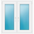 Zweiflügeliges Fenster 100x105 cm Weiß