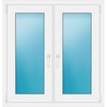 Zweiflügeliges Fenster 100 x 105 cm Weiß