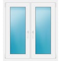 Zweiflügeliges Fenster 100x111,5 cm Weiß