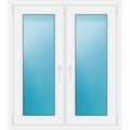 Zweiflügeliges Fenster 100x115 cm Weiß