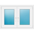 Zweiflügeliges Fenster 100x71 cm Weiß
