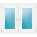 Zweiflügeliges Fenster 100 x 82 cm Weiß