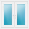 Zweiflügeliges Fenster 100 x 99 cm Weiß