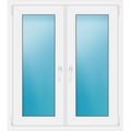 Zweiflügeliges Fenster 100 x 114 cm Weiß