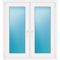 Zweiflügeliges Fenster 102 x 112 cm Weiß