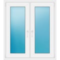 Zweiflügeliges Fenster 102x116 cm Weiß