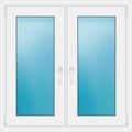 Zweiflügeliges Fenster 103x103 cm Weiß