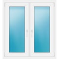 Zweiflügeliges Fenster 104 x 114 cm Weiß