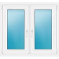 Zweiflügeliges Fenster 103,5x95 cm Weiß