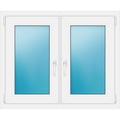 Zweiflügeliges Fenster 104x85 cm Weiß