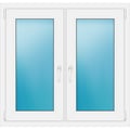Zweiflügeliges Fenster 105x100 cm Weiß
