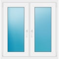 Zweiflügeliges Fenster 105x107 cm Weiß