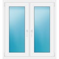 Zweiflügeliges Fenster 105x115 cm Weiß