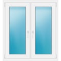 Zweiflügeliges Fenster 105 x 115 cm Weiß