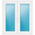 Zweiflügeliges Fenster 105 x 118 cm Weiß