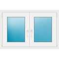 Zweiflügeliges Fenster 105x70 cm Weiß