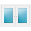 Zweiflügeliges Fenster 105x75 cm Weiß