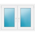 Zweiflügeliges Fenster 106 x 82 cm Weiß