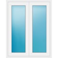 Zweiflügeliges Fenster 106x135 cm Weiß