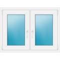 Zweiflügeliges Fenster 106 x 80 cm Weiß