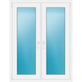 Zweiflügeliges Fenster 106,9x139,5 cm Weiß