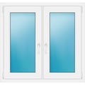 Zweiflügeliges Fenster 107 x 101 cm Weiß