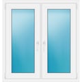 Zweiflügeliges Fenster 108 x 115 cm Weiß
