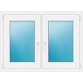 Zweiflügeliges Fenster 108x79 cm Weiß