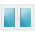 Zweiflügeliges Fenster 109x85 cm Weiß