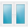 Zweiflügeliges Fenster 109 x 101 cm Weiß