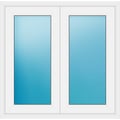 Zweiflügeliges Fenster 109 x 107 cm Weiß
